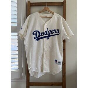 Vintage LOS ANGELES DODGERS Russel Diamond Collection Jersey Size 48 White RARE